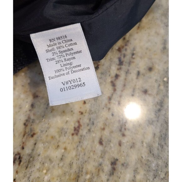 Coldwater Creek Size 12 Petite Denim Blazer Geometric Southwestern Sequin - Picture 8 of 13